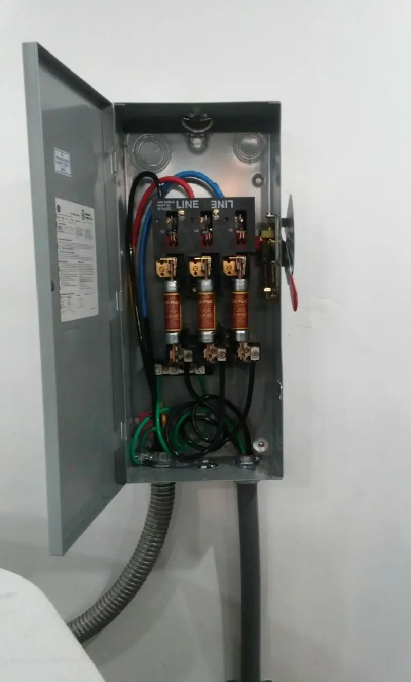 Three-phase disconnect switch installed for Electrical Wiring & Rewiring in Fishers